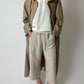 Cropped linen trousers | Soft beige