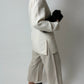 Cropped linen trousers | Soft beige
