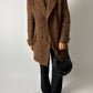 Double-breasted Alpaca coat | Chestnut