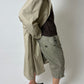 Cropped cargo trousers | Soft green