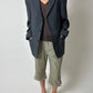 Cropped cargo trousers | Soft green