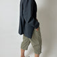 Cropped cargo trousers | Soft green