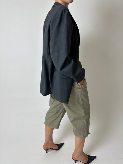 Cropped cargo trousers | Soft green