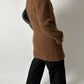 Double-breasted Alpaca coat | Chestnut