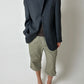 Cropped cargo trousers | Soft green