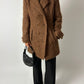 Double-breasted Alpaca coat | Chestnut