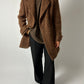 Double-breasted Alpaca coat | Chestnut
