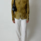 Leather fitted jacket | Ochre brown