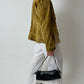 Leather fitted jacket | Ochre brown
