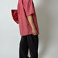 Oversized striped shirt | Red / Pink
