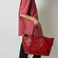 Oversized striped shirt | Red / Pink
