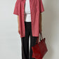 Oversized striped shirt | Red / Pink