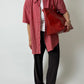 Oversized striped shirt | Red / Pink