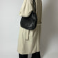 Leather shoulder bag | Black
