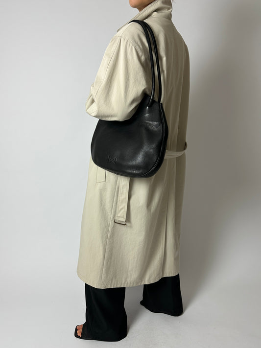 Leather shoulder bag | Black