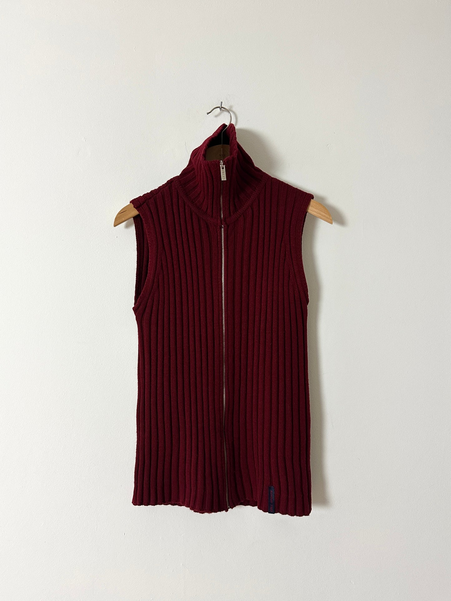 Zip cardigan | Burgundy