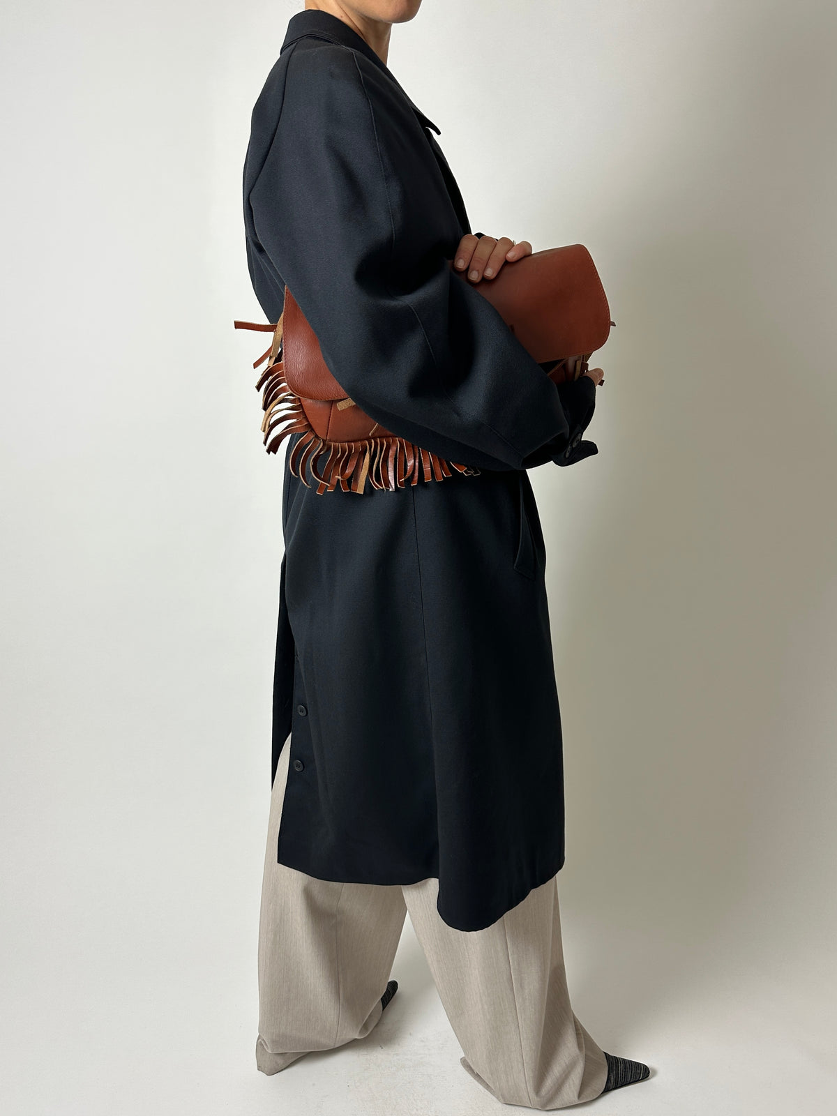 Wool trench coat | Black