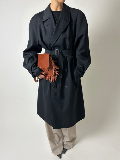 Wool trench coat | Black