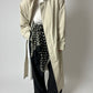 Silk dotted scarf | Black / Ecru