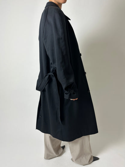 Wool trench coat | Black