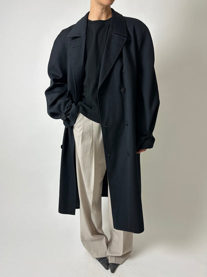 Wool trench coat | Black
