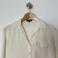 Silk polo top | Off white