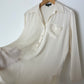 Silk polo top | Off white