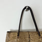 Embossed leather tote bag | Brown