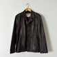 Leather jacket | Dark brown