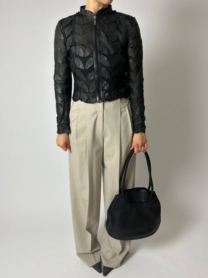 Cropped detailed jacket | Black
