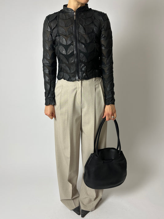Cropped detailed jacket | Black