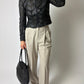 Cropped detailed jacket | Black