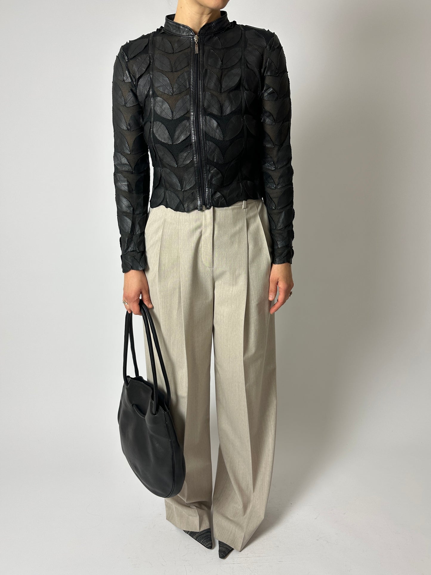 Cropped detailed jacket | Black