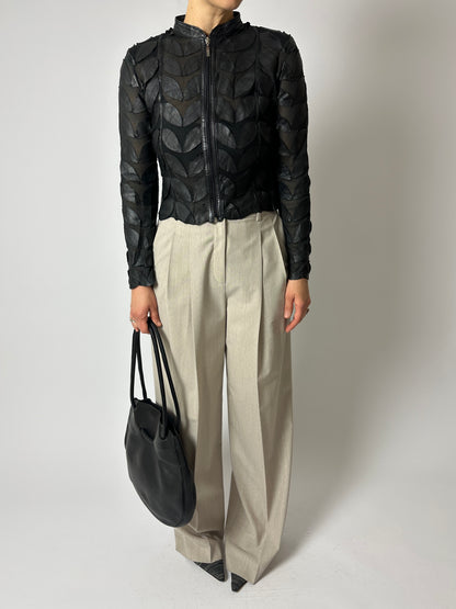 Cropped detailed jacket | Black