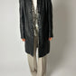Cotton printed scarf | Black / Ecru