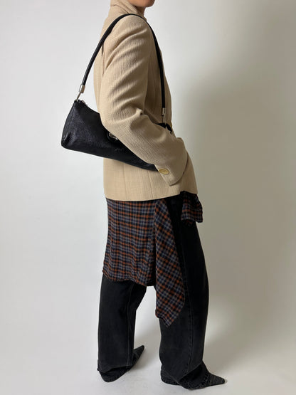 Relaxed checked shirt | Black / Brown
