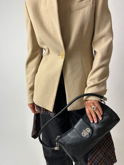 Leather shoulder bag | Black