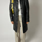 Long leather coat | Black