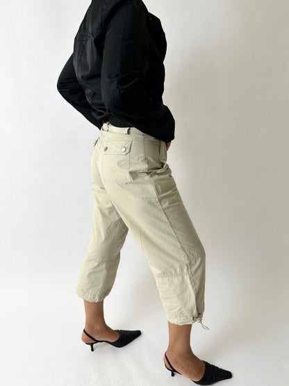 Capri cotton trousers | Soft ecru