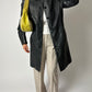 Long leather coat | Black