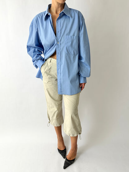Capri cotton trousers | Soft ecru