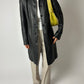 Long leather coat | Black