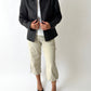 Leather zip jacket | Black