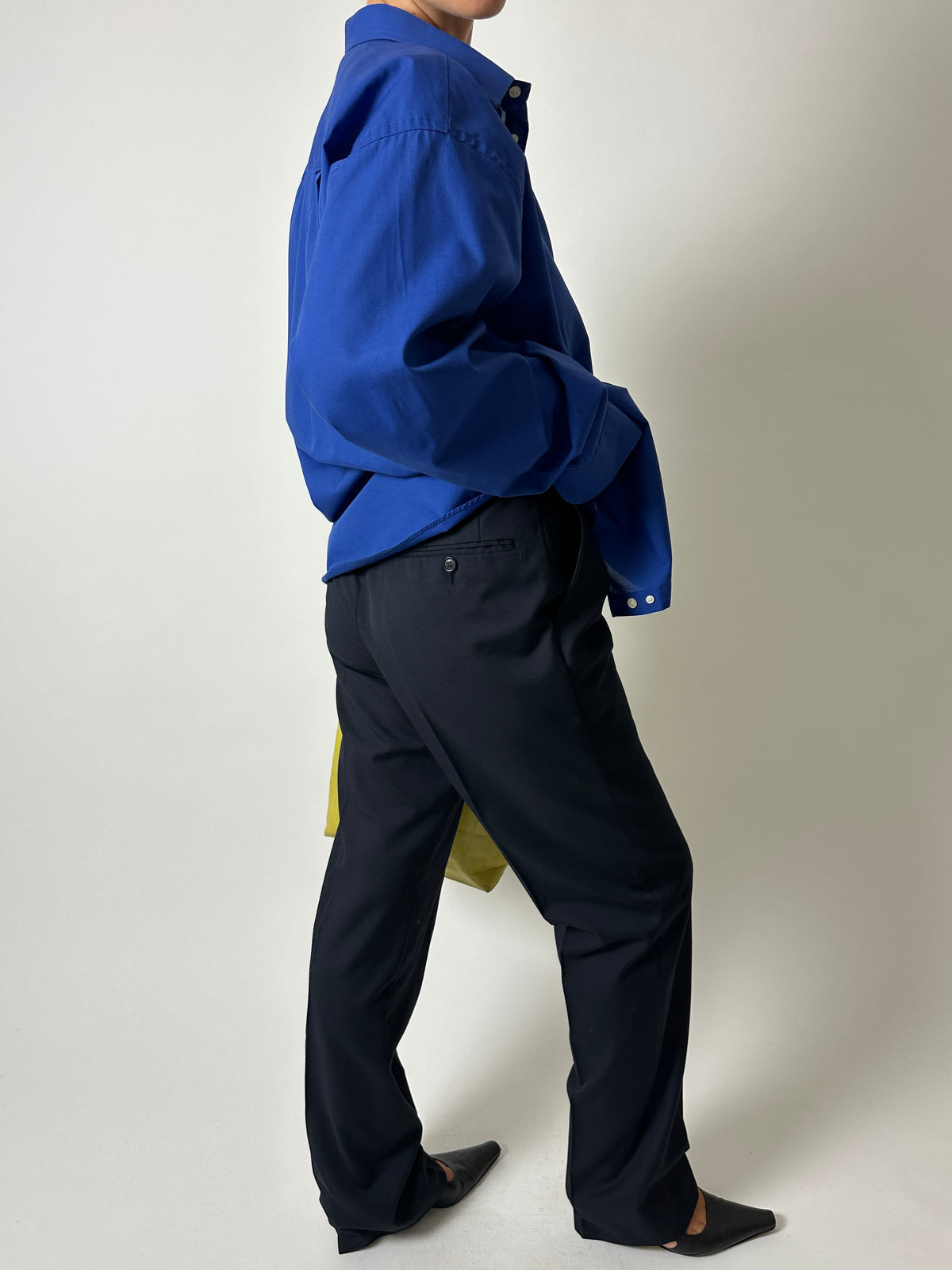 Tailored wool trousers | Dark blue
