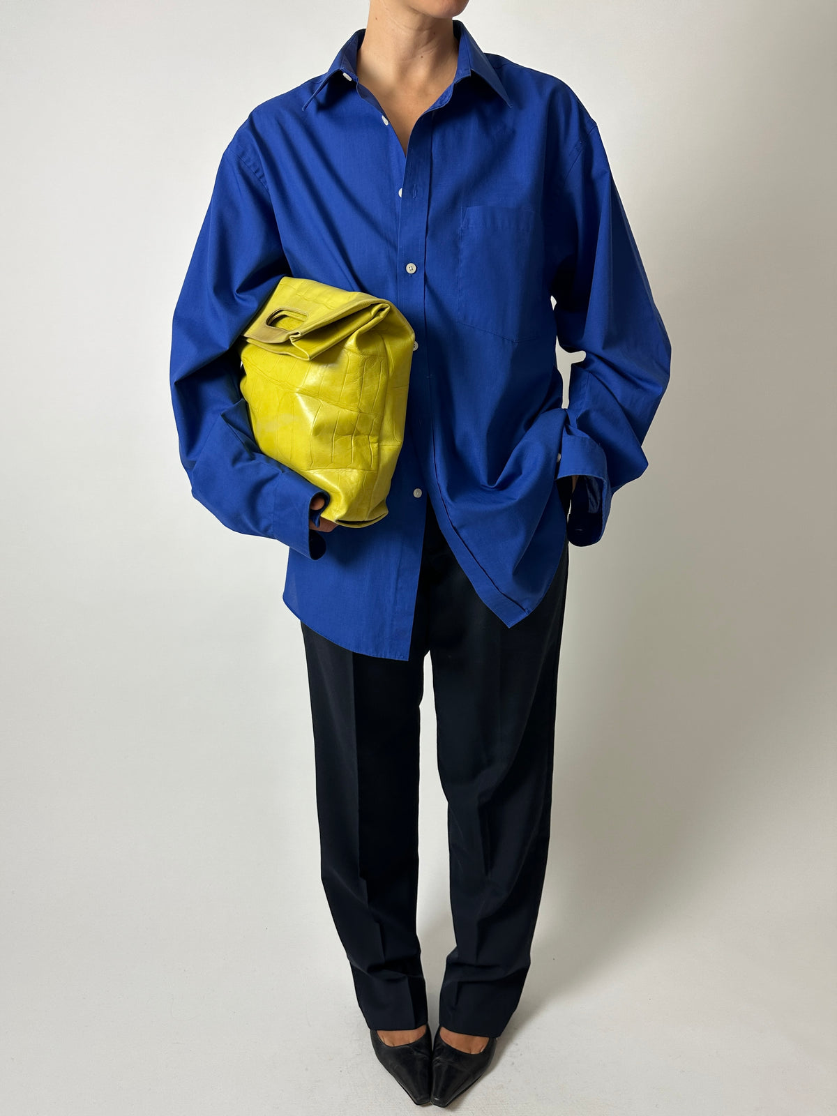 Tailored wool trousers | Dark blue