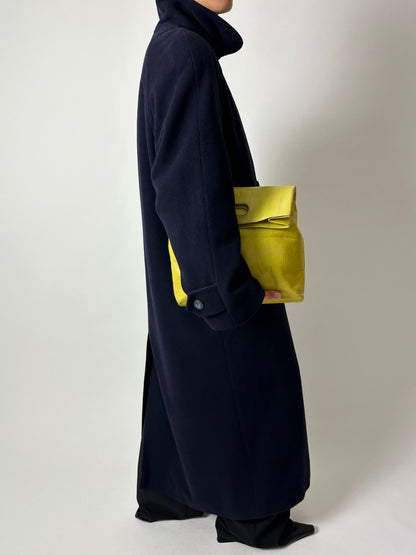 Long wool coat | Dark Blue