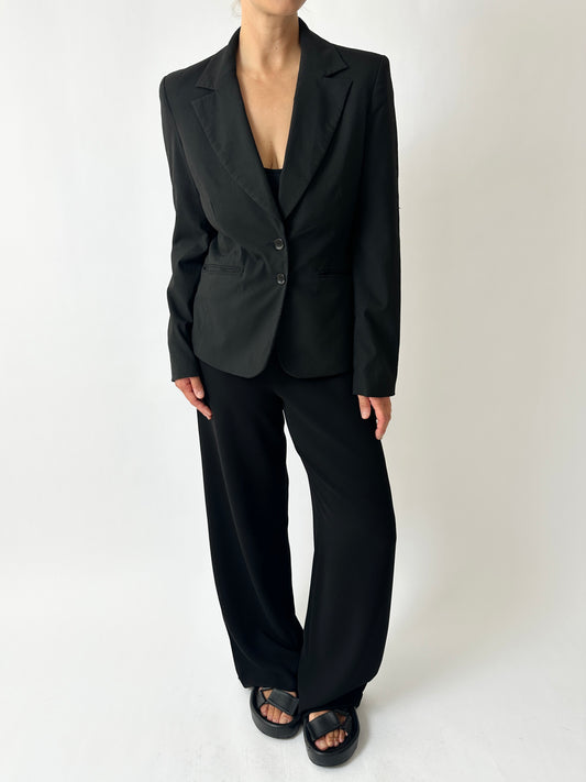 Wide leg pantalon | Black