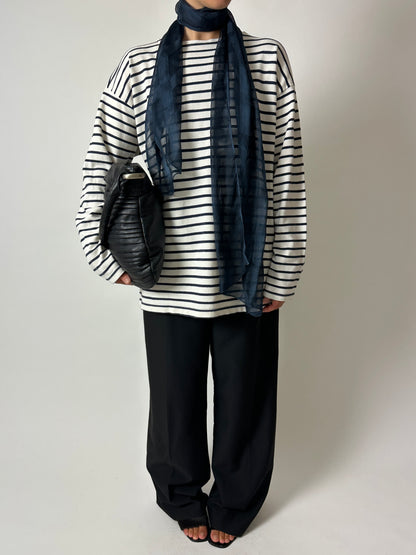 Sheer scarf | Dark blue