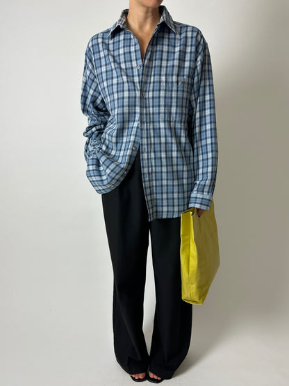 Relaxed checked shirt | Blue