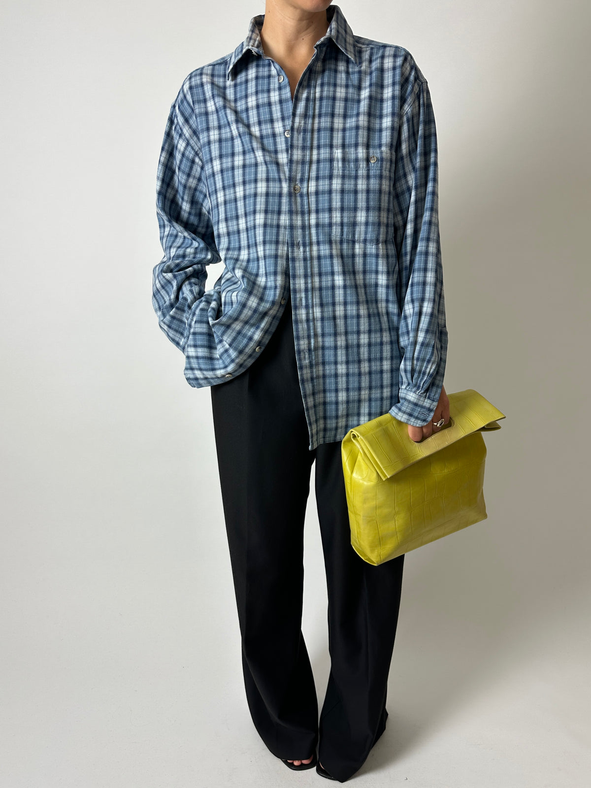 Relaxed checked shirt | Blue